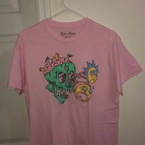 RICK AND MORTY Pink Short Sleeve Shirt